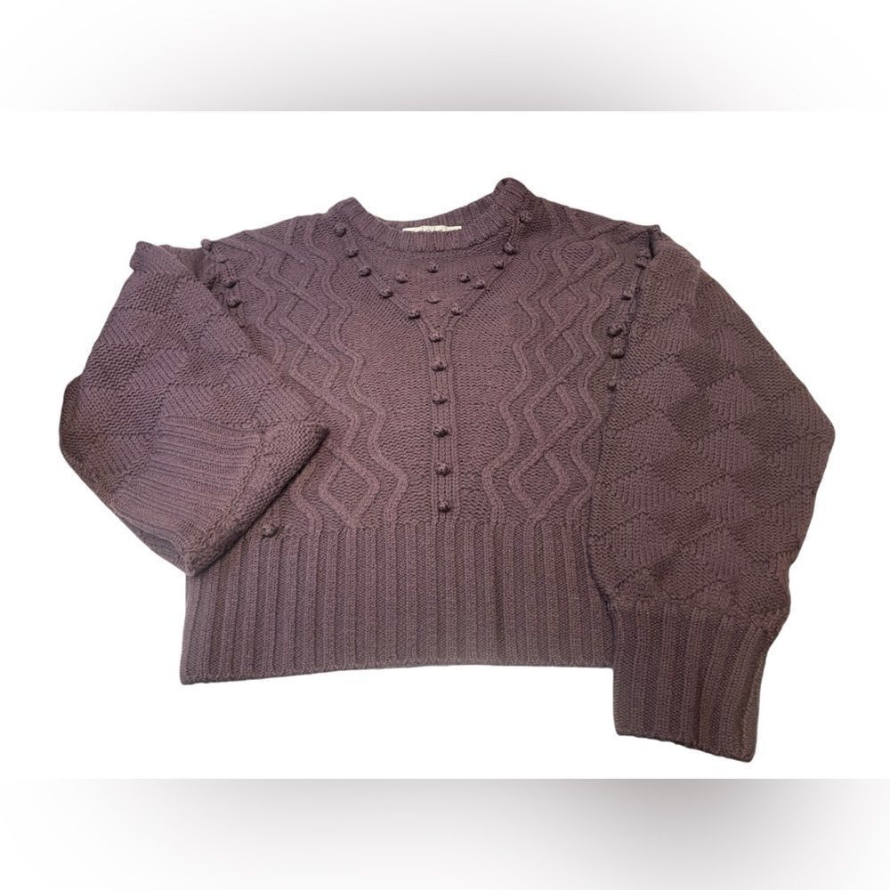 Joie Large Knit 100% Wool Sweater Balloon Sleeves